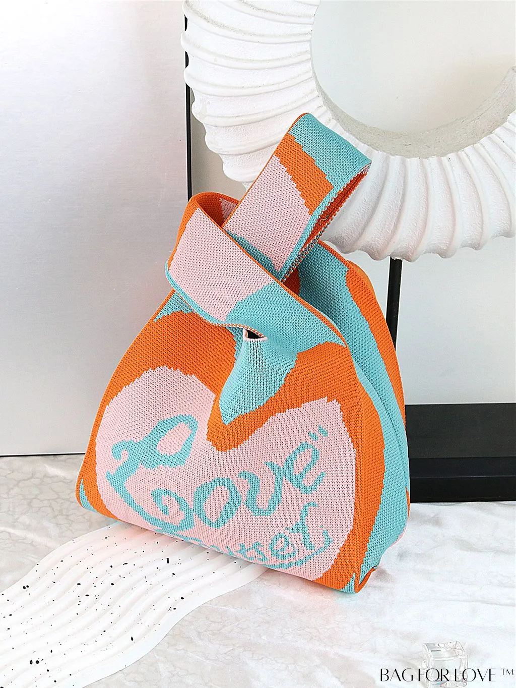 BagForLove - Stylish Striped Knitted Handbag: Colorful and Unique Pattern, Perfect for Beach Vacation, Womens Fashion