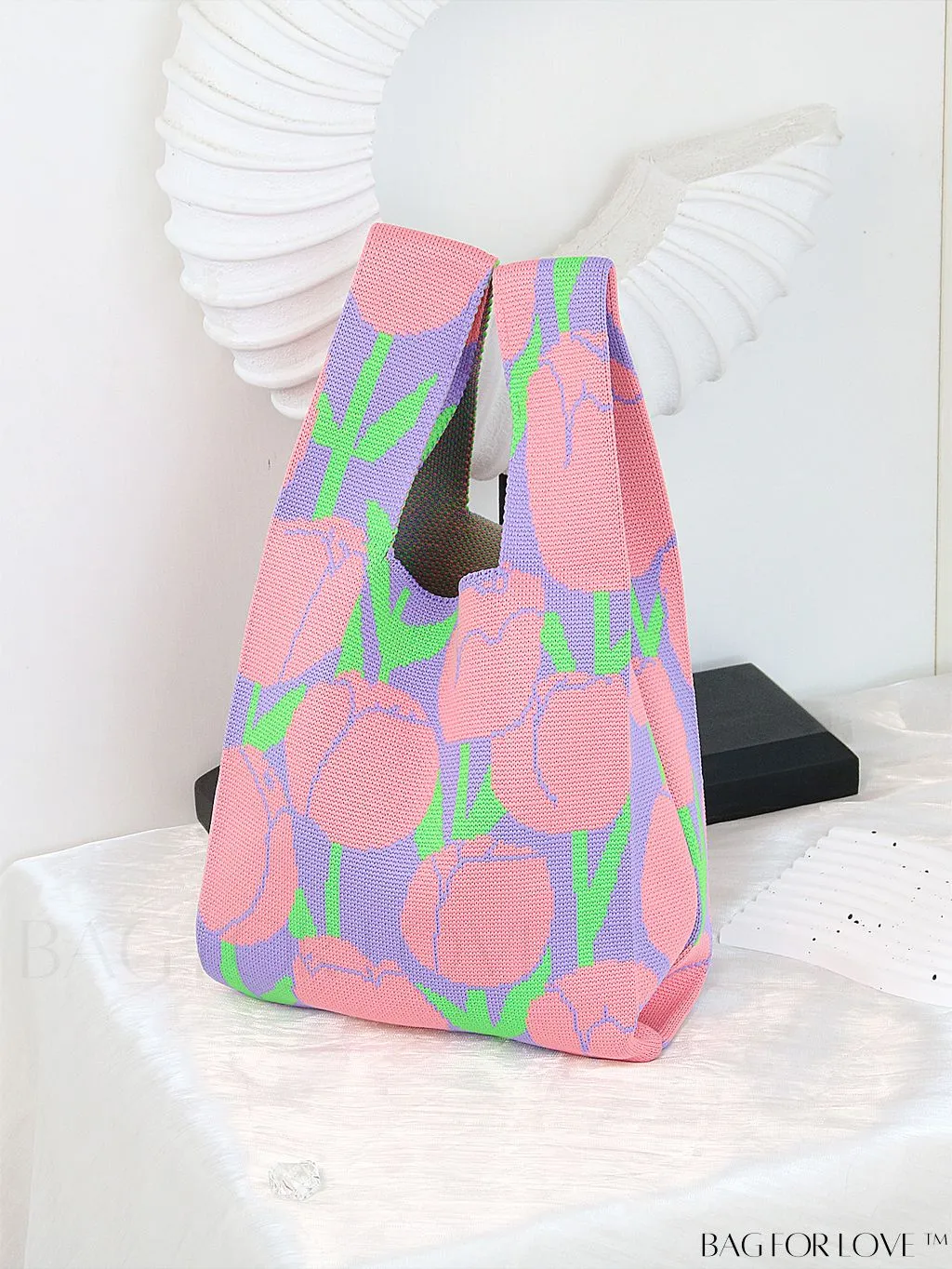 BagForLove - Stylish Striped Knitted Handbag: Colorful and Unique Pattern, Perfect for Beach Vacation, Womens Fashion