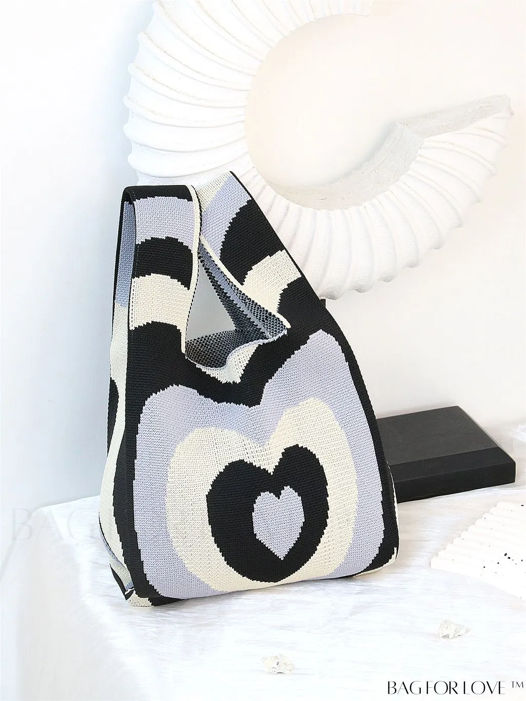BagForLove - Stylish Striped Knitted Handbag: Colorful and Unique Pattern, Perfect for Beach Vacation, Womens Fashion