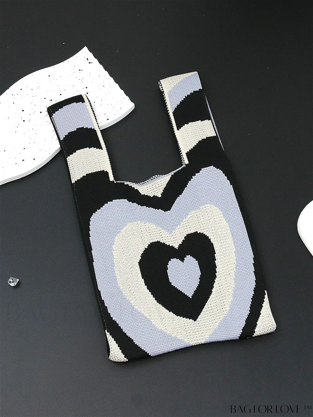 BagForLove - Stylish Striped Knitted Handbag: Colorful and Unique Pattern, Perfect for Beach Vacation, Womens Fashion