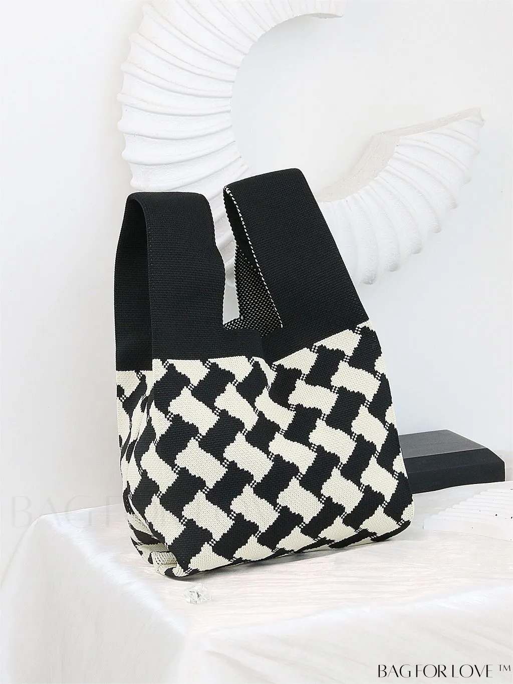 BagForLove - Stylish Striped Knitted Handbag: Colorful and Unique Pattern, Perfect for Beach Vacation, Womens Fashion