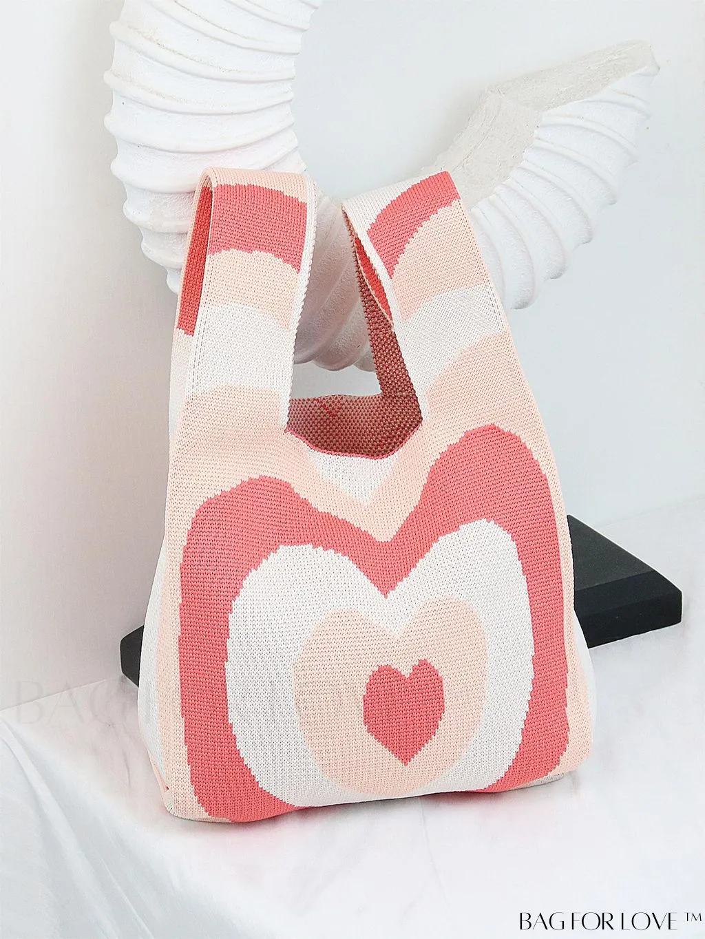 BagForLove - Stylish Striped Knitted Handbag: Colorful and Unique Pattern, Perfect for Beach Vacation, Womens Fashion