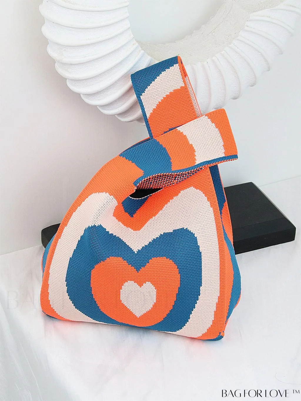 BagForLove - Stylish Striped Knitted Handbag: Colorful and Unique Pattern, Perfect for Beach Vacation, Womens Fashion