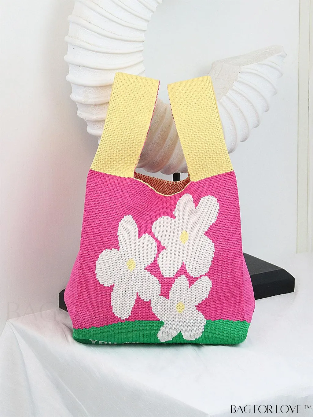 BagForLove - Stylish Striped Knitted Handbag: Colorful and Unique Pattern, Perfect for Beach Vacation, Womens Fashion