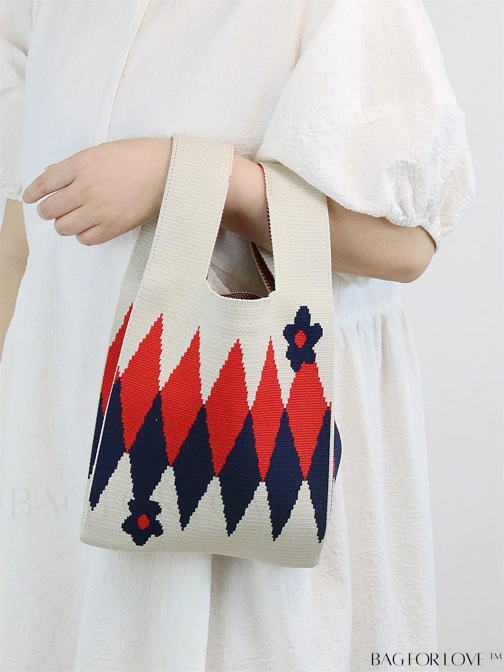 BagForLove - Stylish Striped Knitted Handbag: Colorful and Unique Pattern, Perfect for Beach Vacation, Womens Fashion