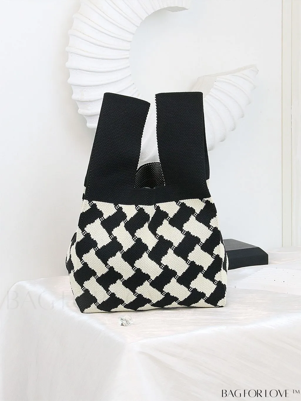 BagForLove - Stylish Striped Knitted Handbag: Colorful and Unique Pattern, Perfect for Beach Vacation, Womens Fashion