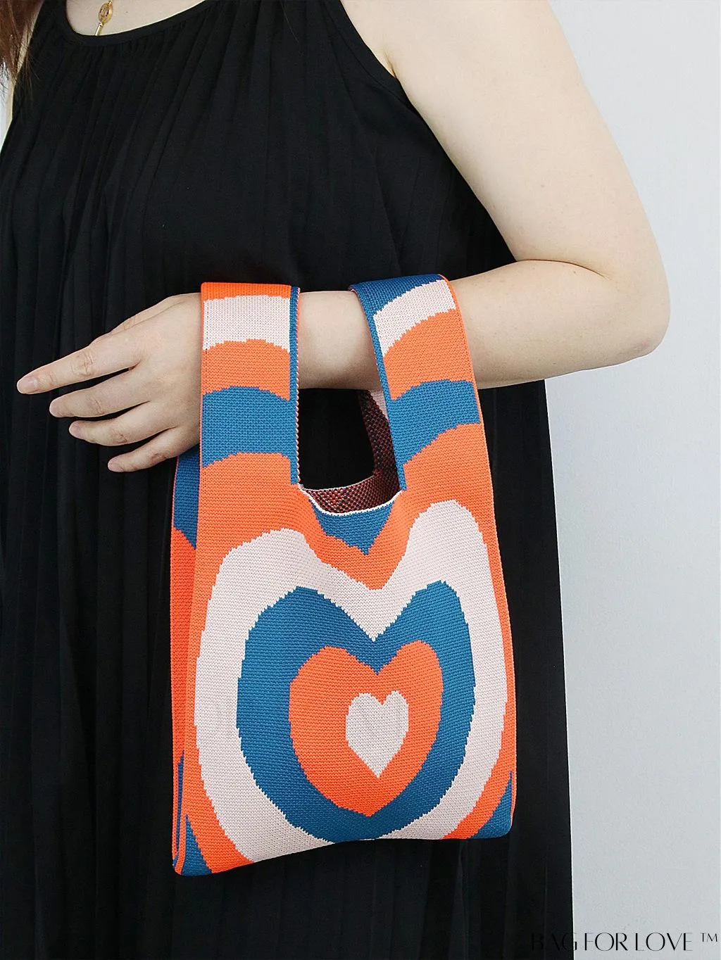 BagForLove - Stylish Striped Knitted Handbag: Colorful and Unique Pattern, Perfect for Beach Vacation, Womens Fashion