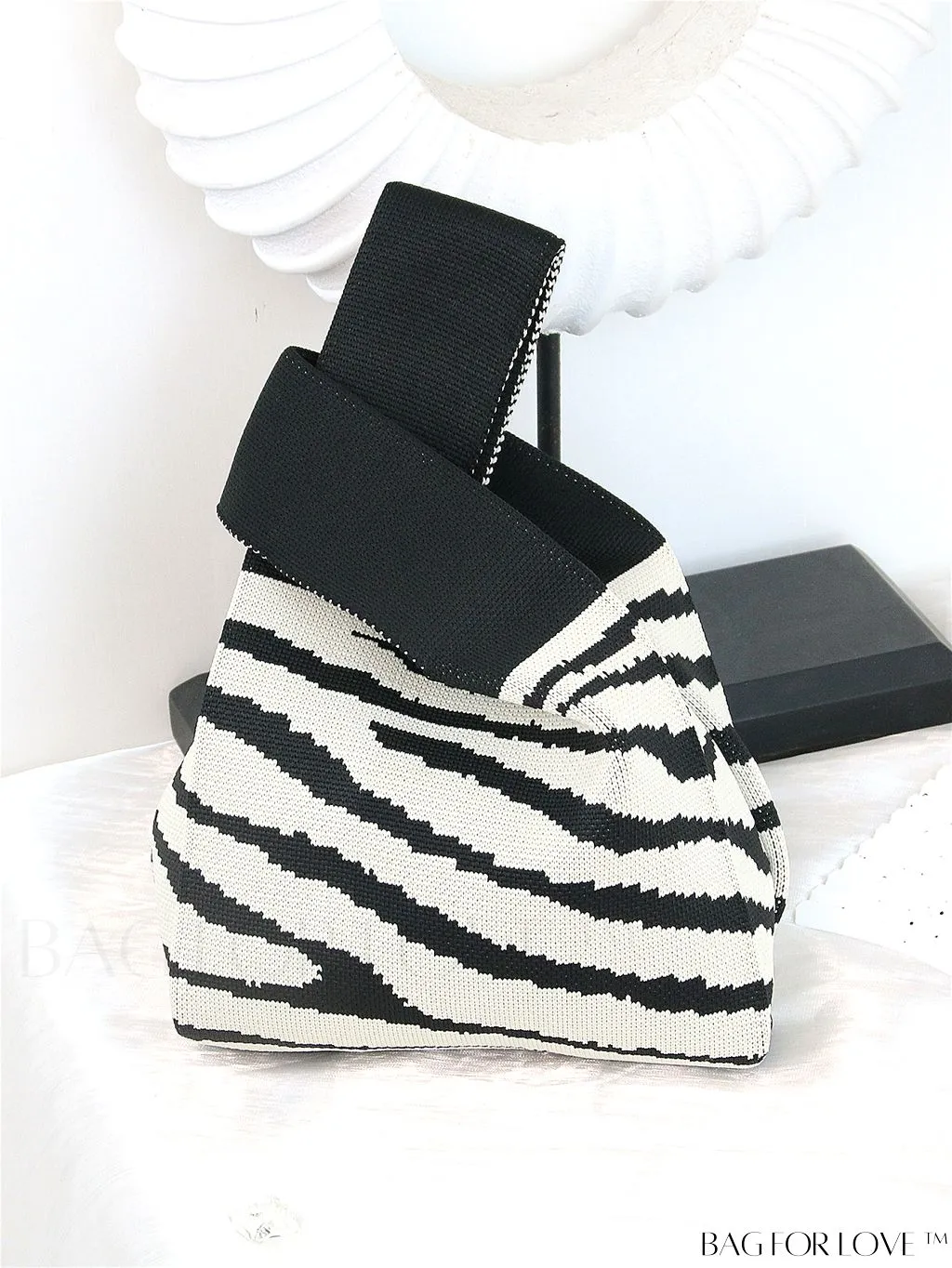 BagForLove - Stylish Striped Knitted Handbag: Colorful and Unique Pattern, Perfect for Beach Vacation, Womens Fashion