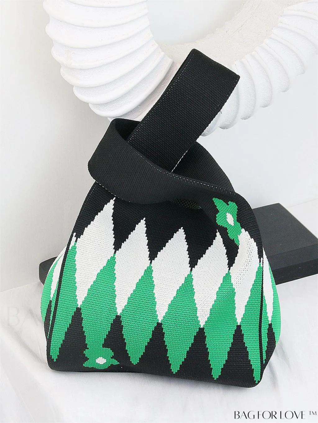 BagForLove - Stylish Striped Knitted Handbag: Colorful and Unique Pattern, Perfect for Beach Vacation, Womens Fashion