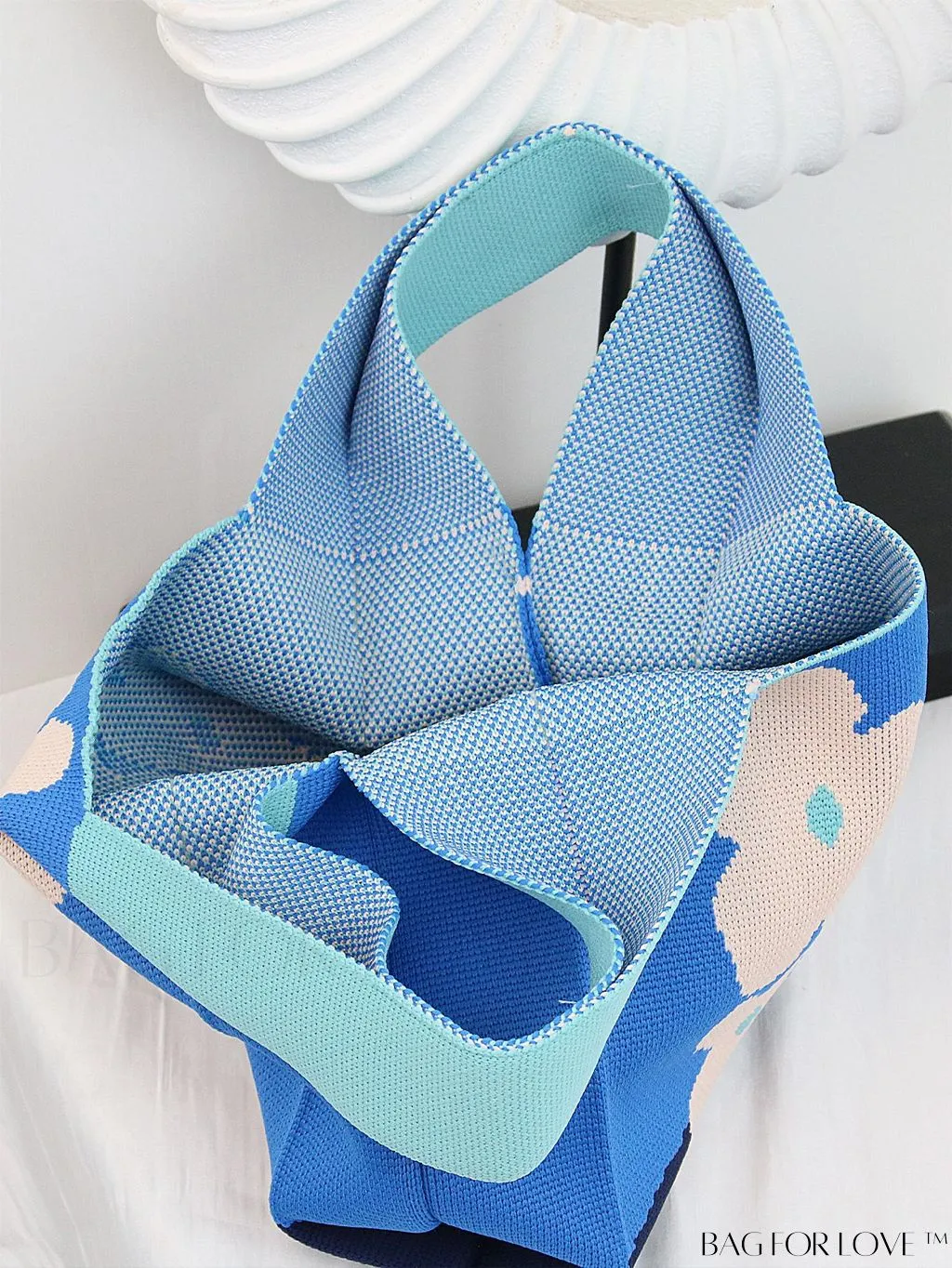 BagForLove - Stylish Striped Knitted Handbag: Colorful and Unique Pattern, Perfect for Beach Vacation, Womens Fashion