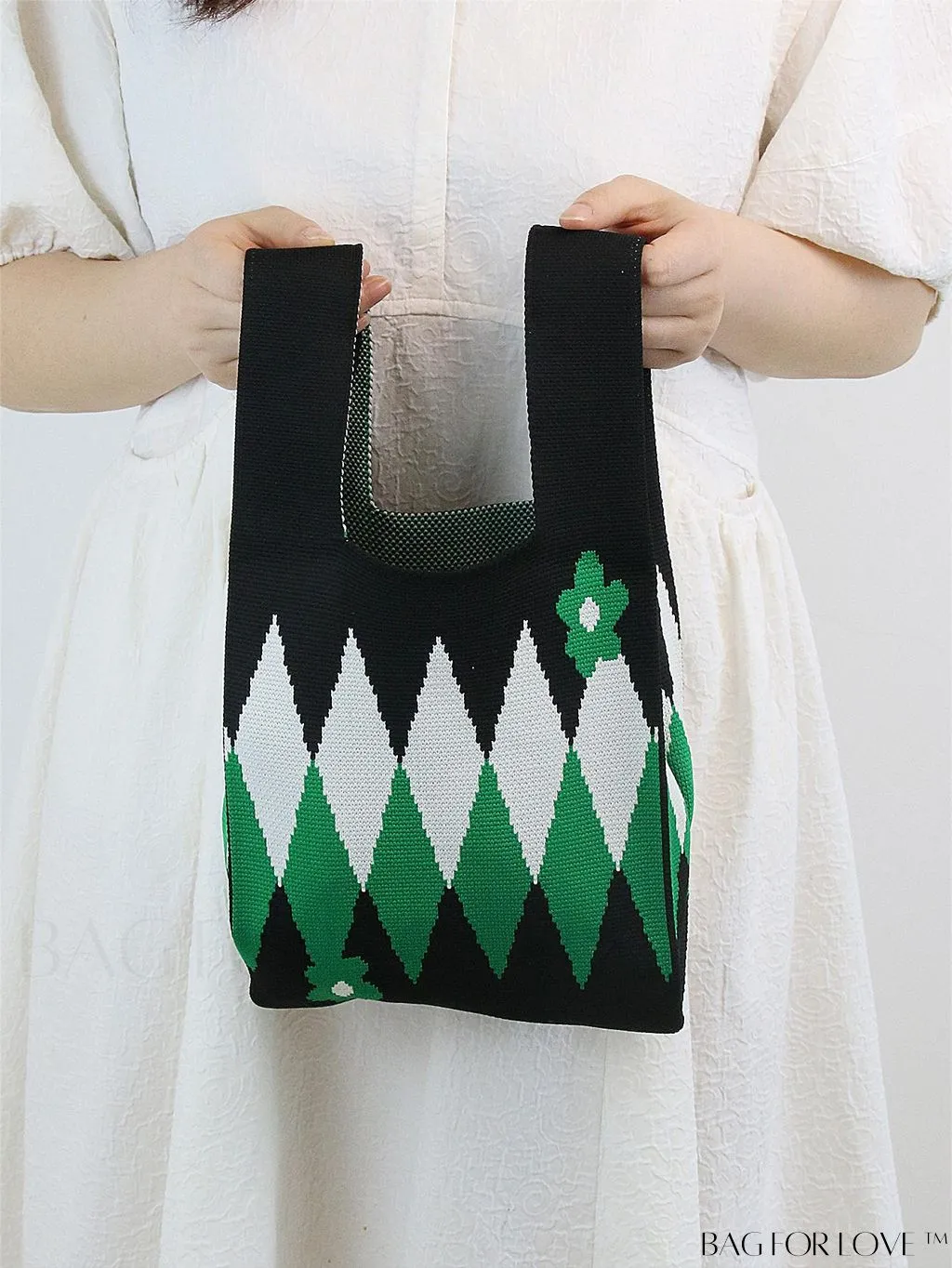 BagForLove - Stylish Striped Knitted Handbag: Colorful and Unique Pattern, Perfect for Beach Vacation, Womens Fashion