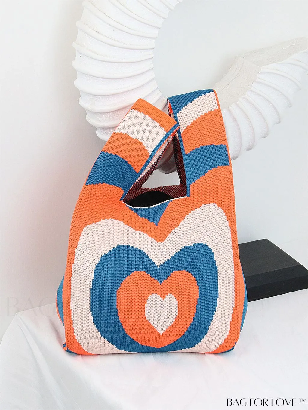 BagForLove - Stylish Striped Knitted Handbag: Colorful and Unique Pattern, Perfect for Beach Vacation, Womens Fashion