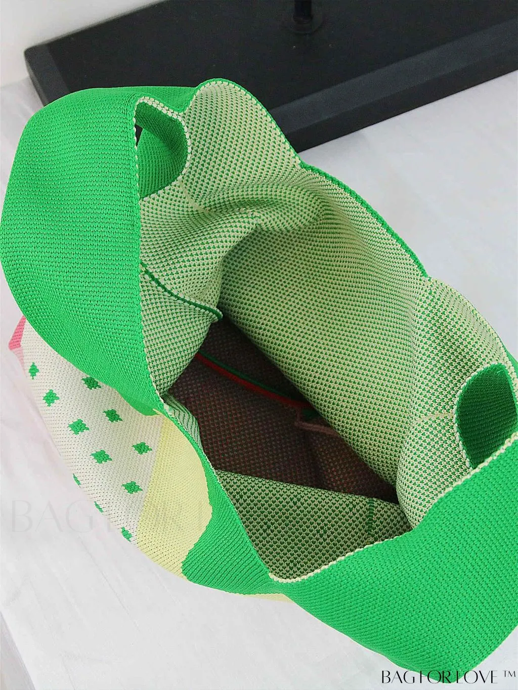 BagForLove - Stylish Striped Knitted Handbag: Colorful and Unique Pattern, Perfect for Beach Vacation, Womens Fashion