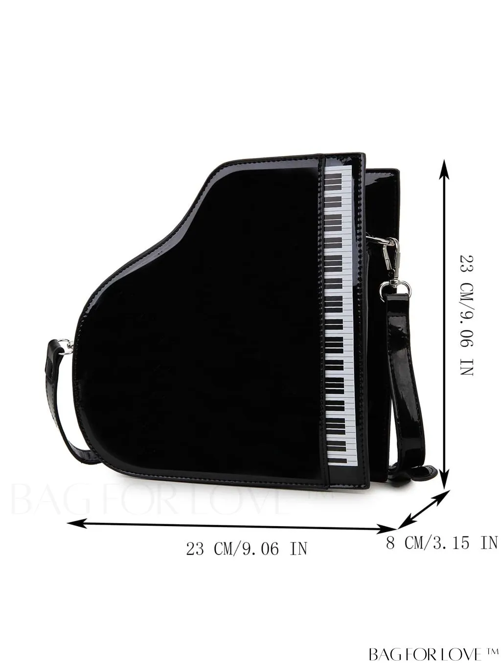 BagForLove - Womens Vintage Piano Style Crossbody Bag: Elegant and Novelty Shoulder Handbag