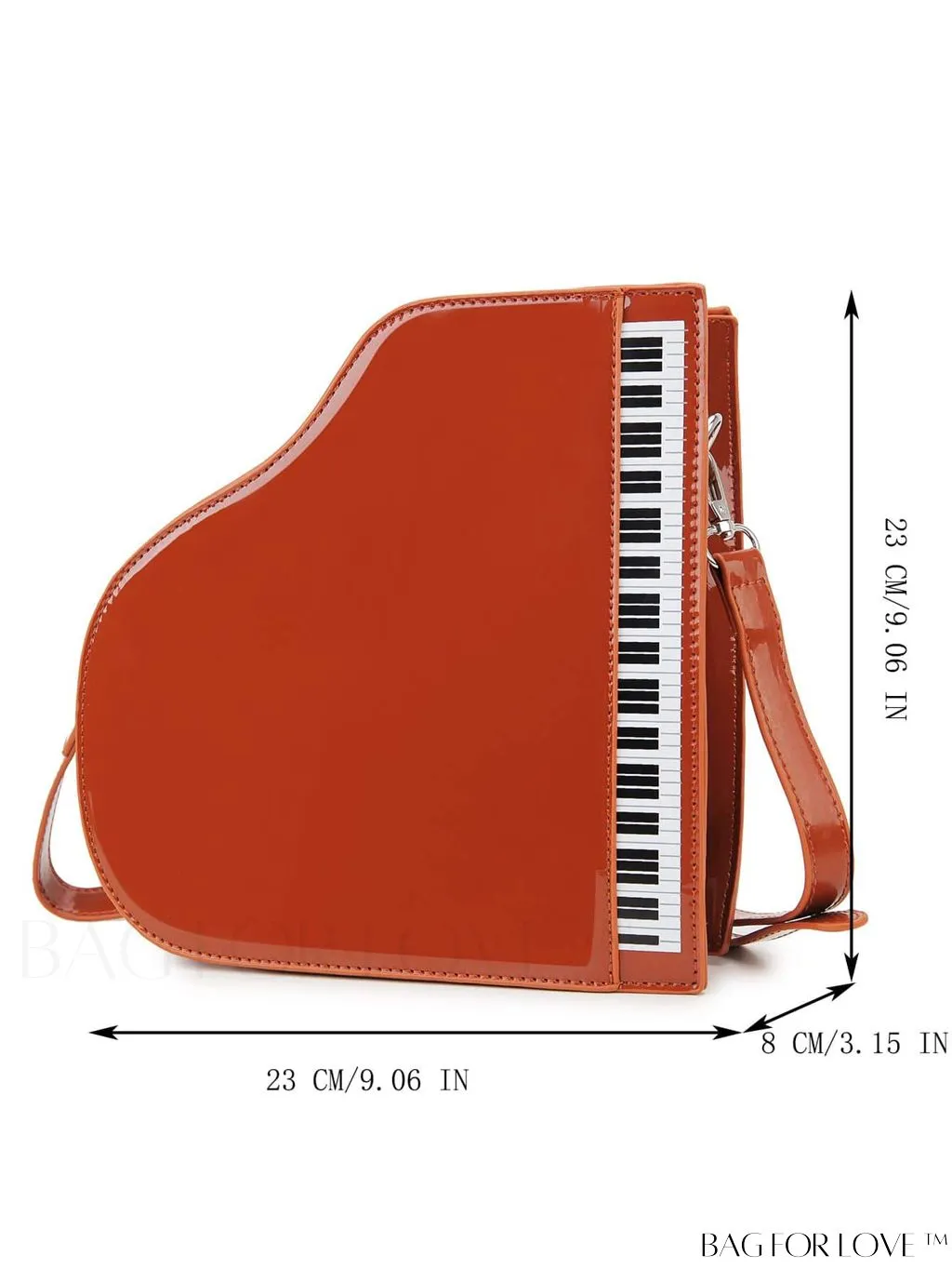 BagForLove - Womens Vintage Piano Style Crossbody Bag: Elegant and Novelty Shoulder Handbag
