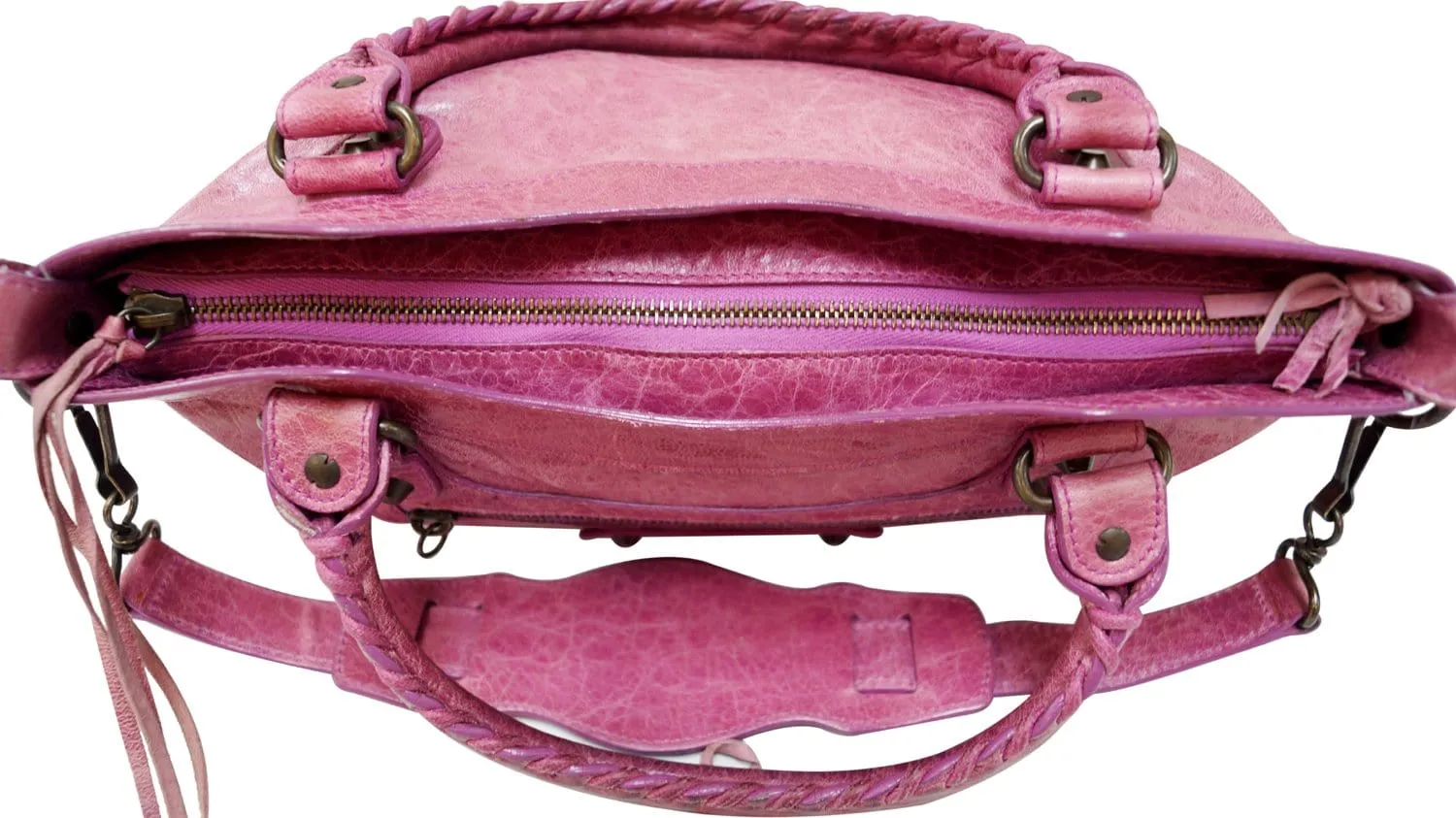 BALENCIAGA Arena Leather Giant Mini City Satchel Bag