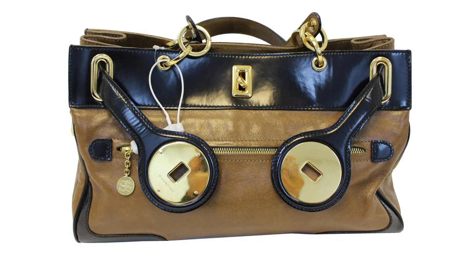 BALENCIAGA Camel Luna Brown Leather Satchel Bag - Final Call