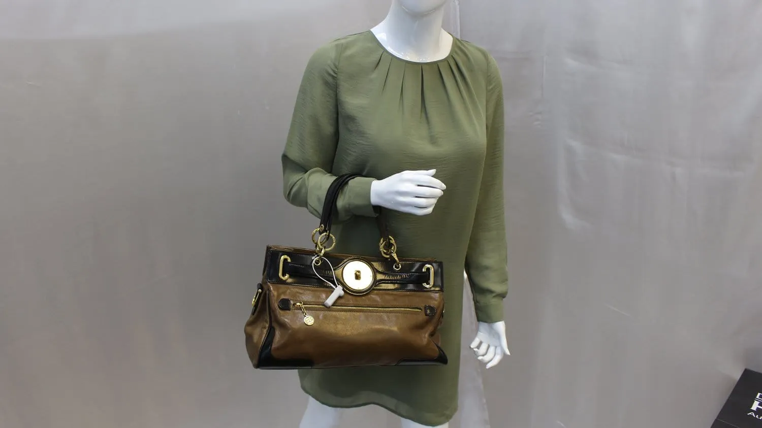 BALENCIAGA Camel Luna Brown Leather Satchel Bag - Final Call