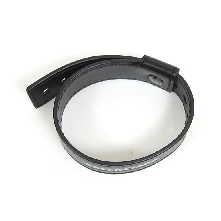 Balenciaga Leather Logo Bracelet