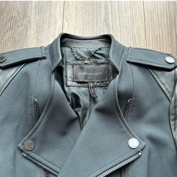 BCBGMAXAZRIA Fern Ava Moto Jacket | XS