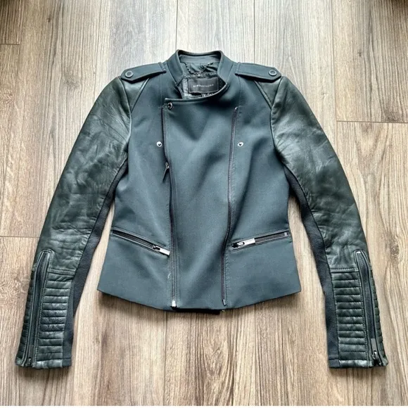 BCBGMAXAZRIA Fern Ava Moto Jacket | XS