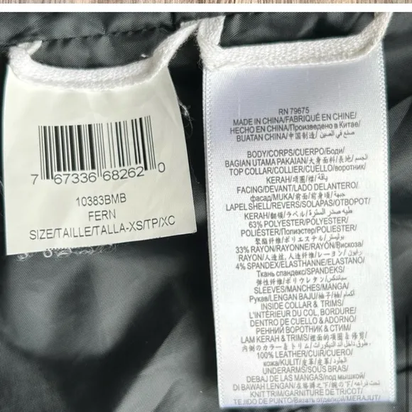 BCBGMAXAZRIA Fern Ava Moto Jacket | XS