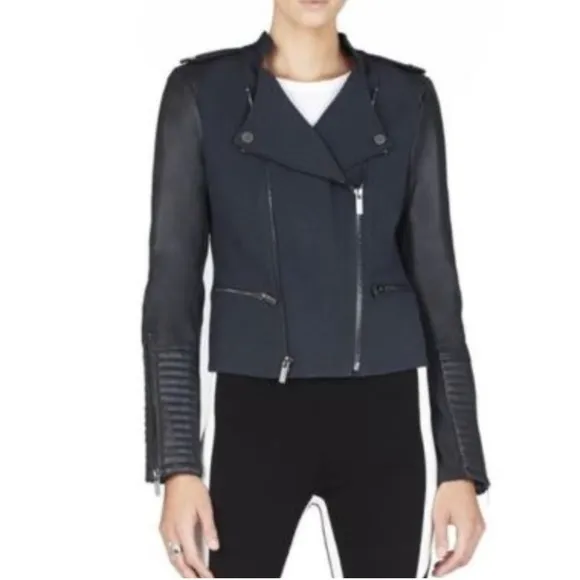BCBGMAXAZRIA Fern Ava Moto Jacket | XS