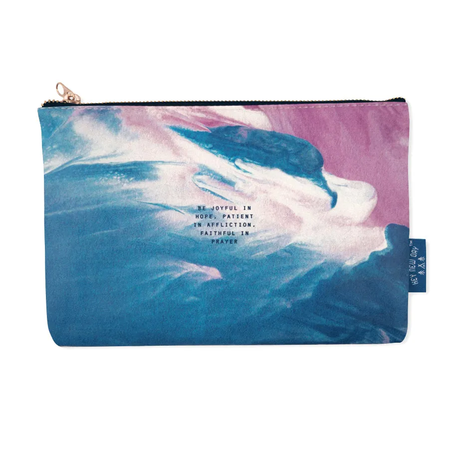 Be joyful in hope, patient in affliction. Faithful in prayer {Pouch}
