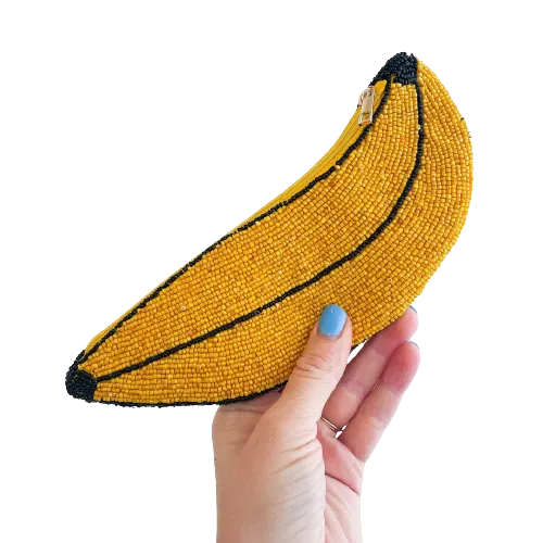 Beaded Banana Pouch