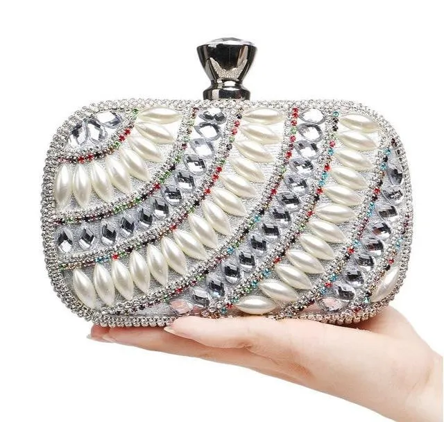 Beaded Evening Clutches Pearl Diamonds Handbags