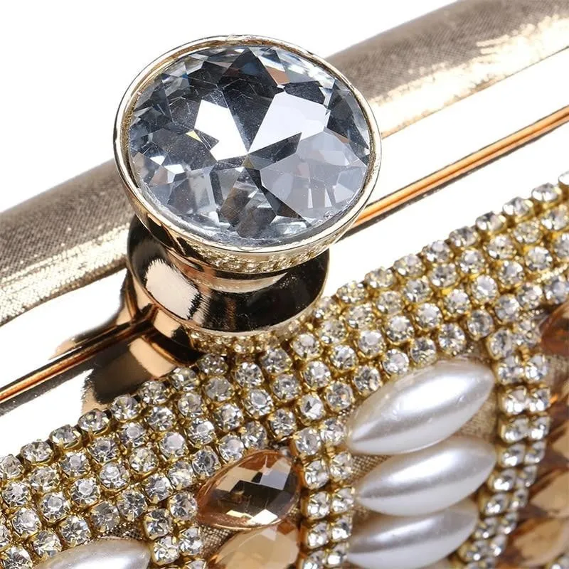 Beaded Evening Clutches Pearl Diamonds Handbags