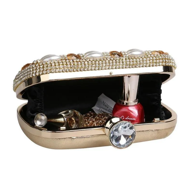 Beaded Evening Clutches Pearl Diamonds Handbags