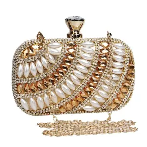 Beaded Evening Clutches Pearl Diamonds Handbags