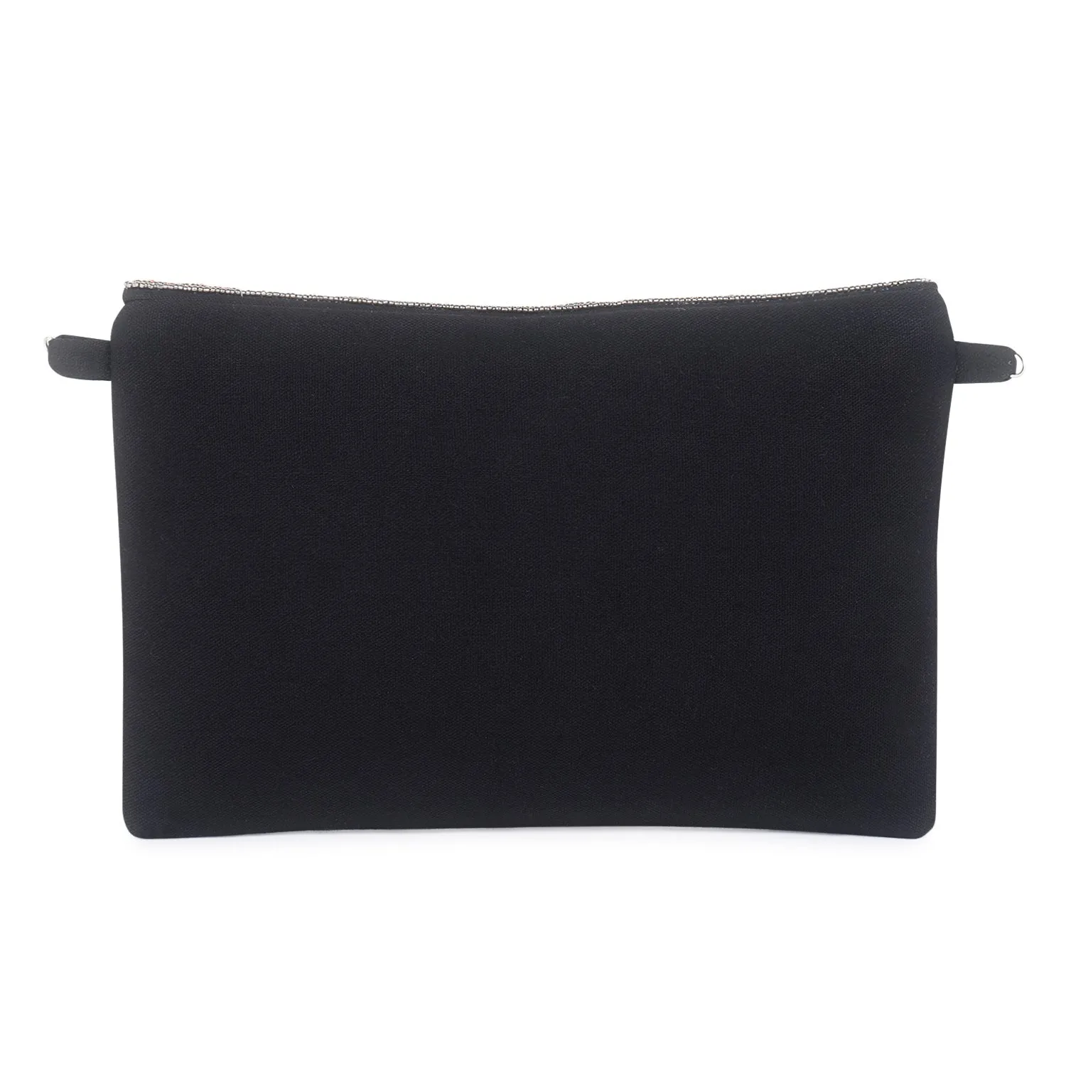 Beaded flap clutch bag