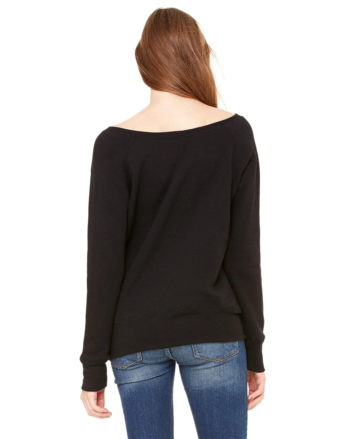 Bella Canvas Ladies Triblend Sponge Fleece Wide Neck Sweatshirt