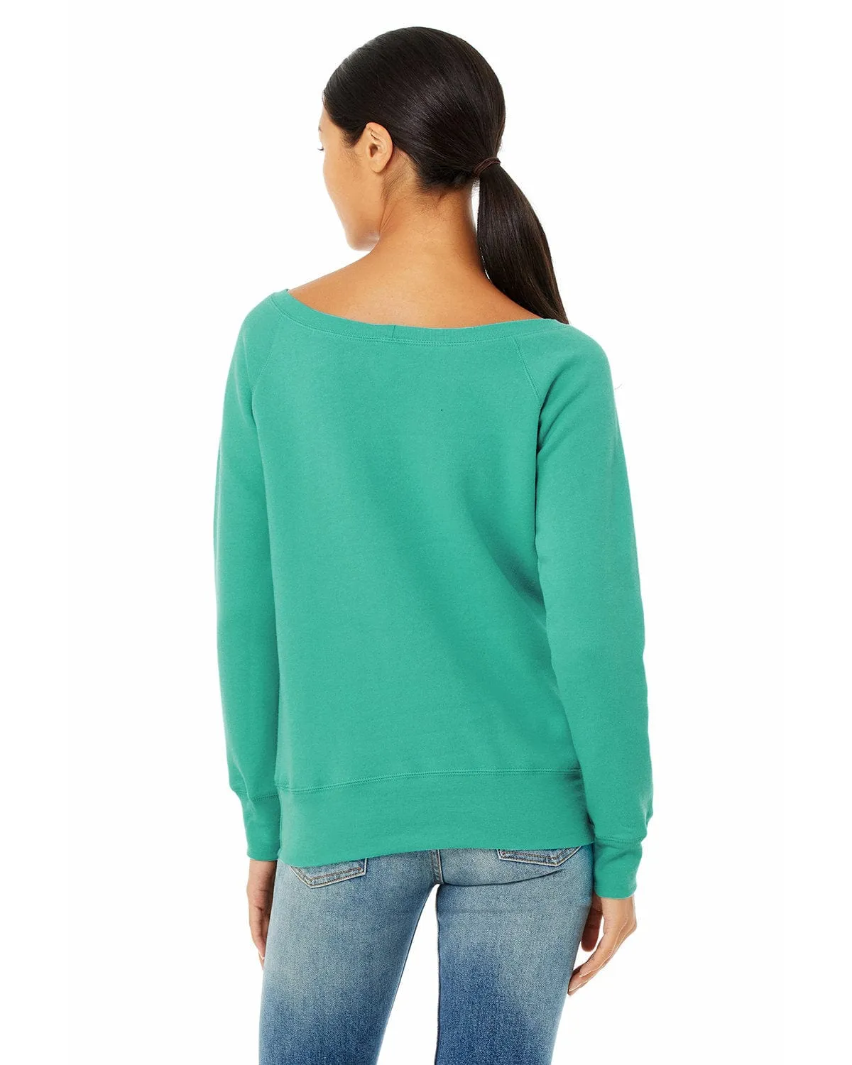Bella Canvas Ladies Triblend Sponge Fleece Wide Neck Sweatshirt