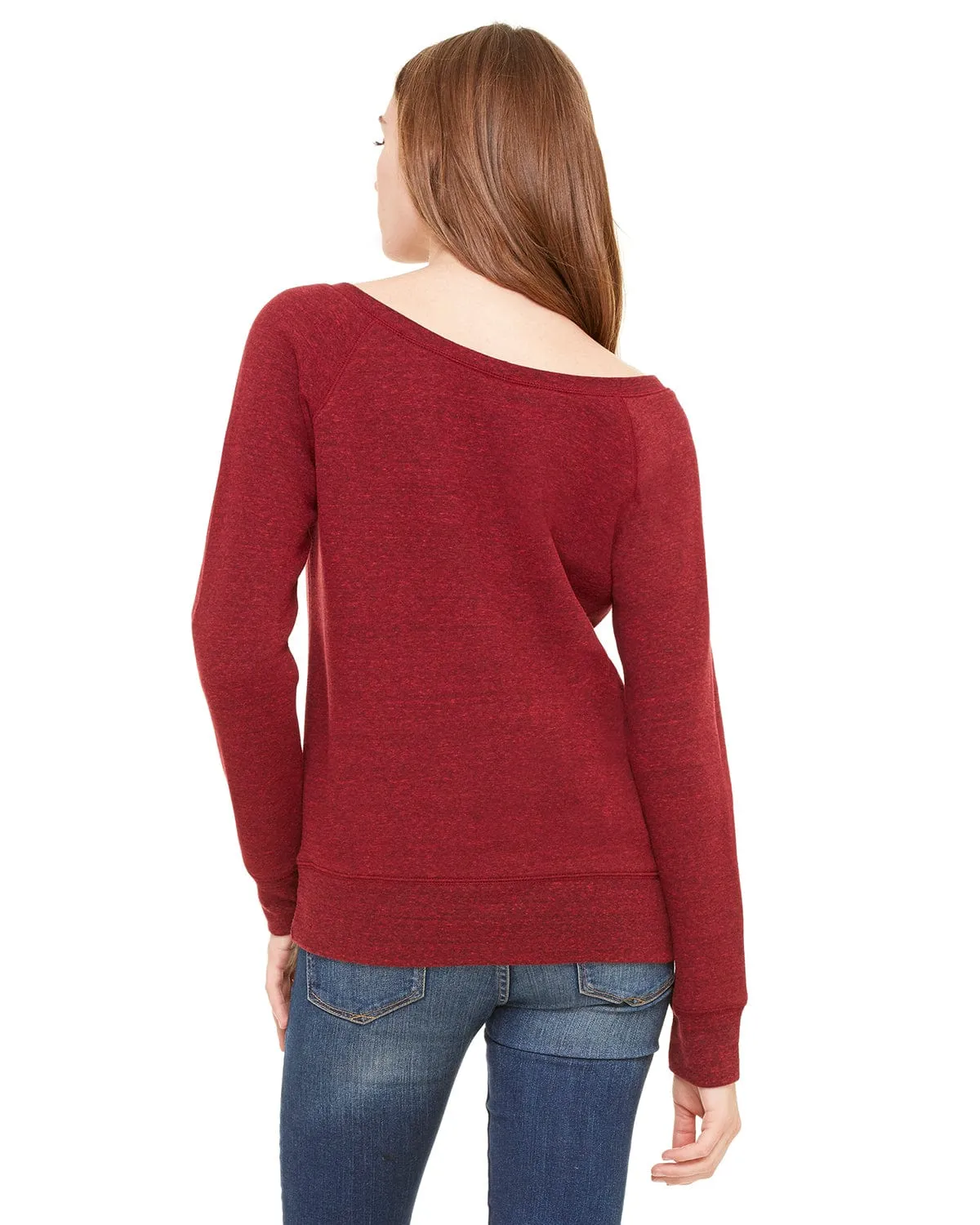 Bella Canvas Ladies Triblend Sponge Fleece Wide Neck Sweatshirt