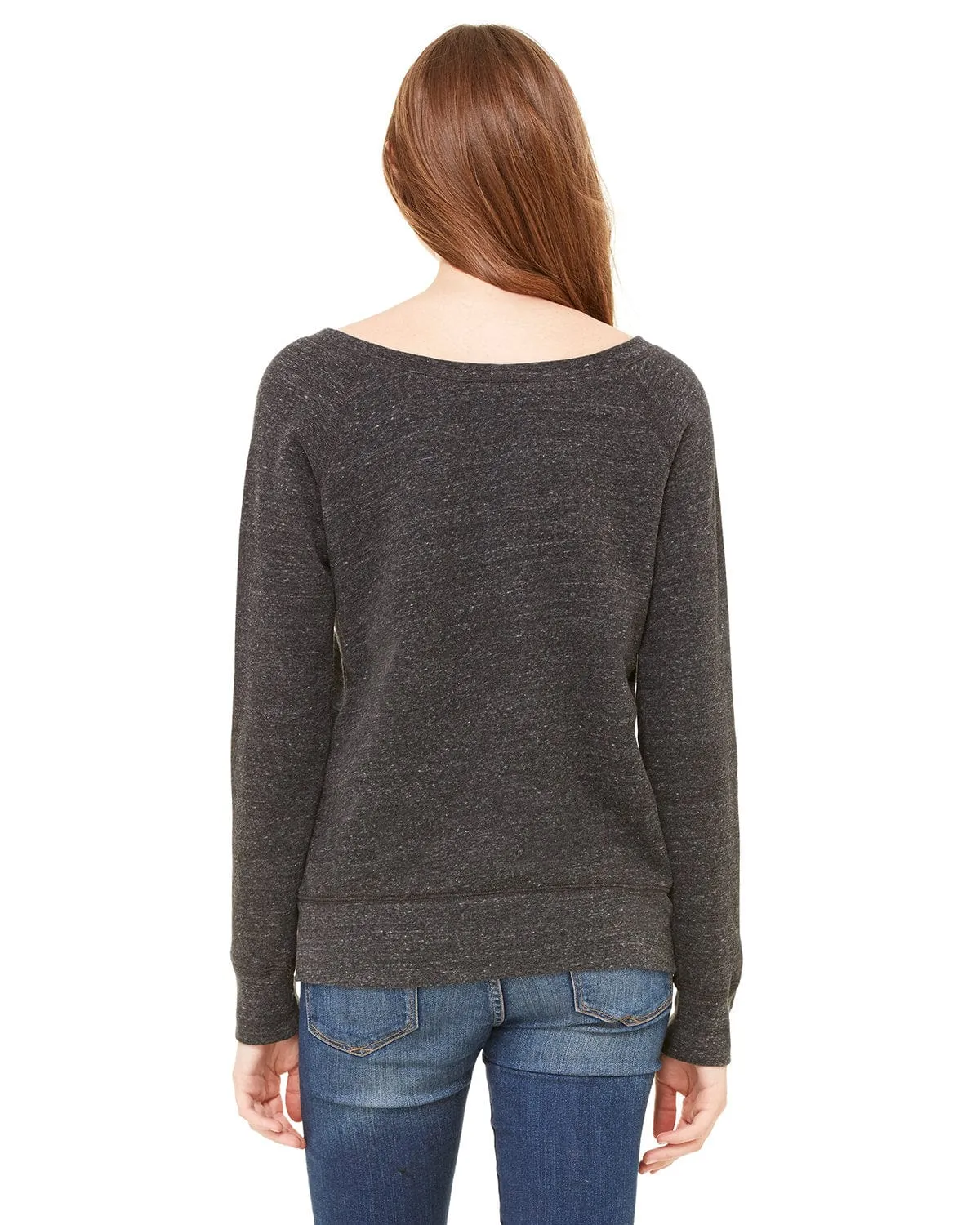 Bella Canvas Ladies Triblend Sponge Fleece Wide Neck Sweatshirt
