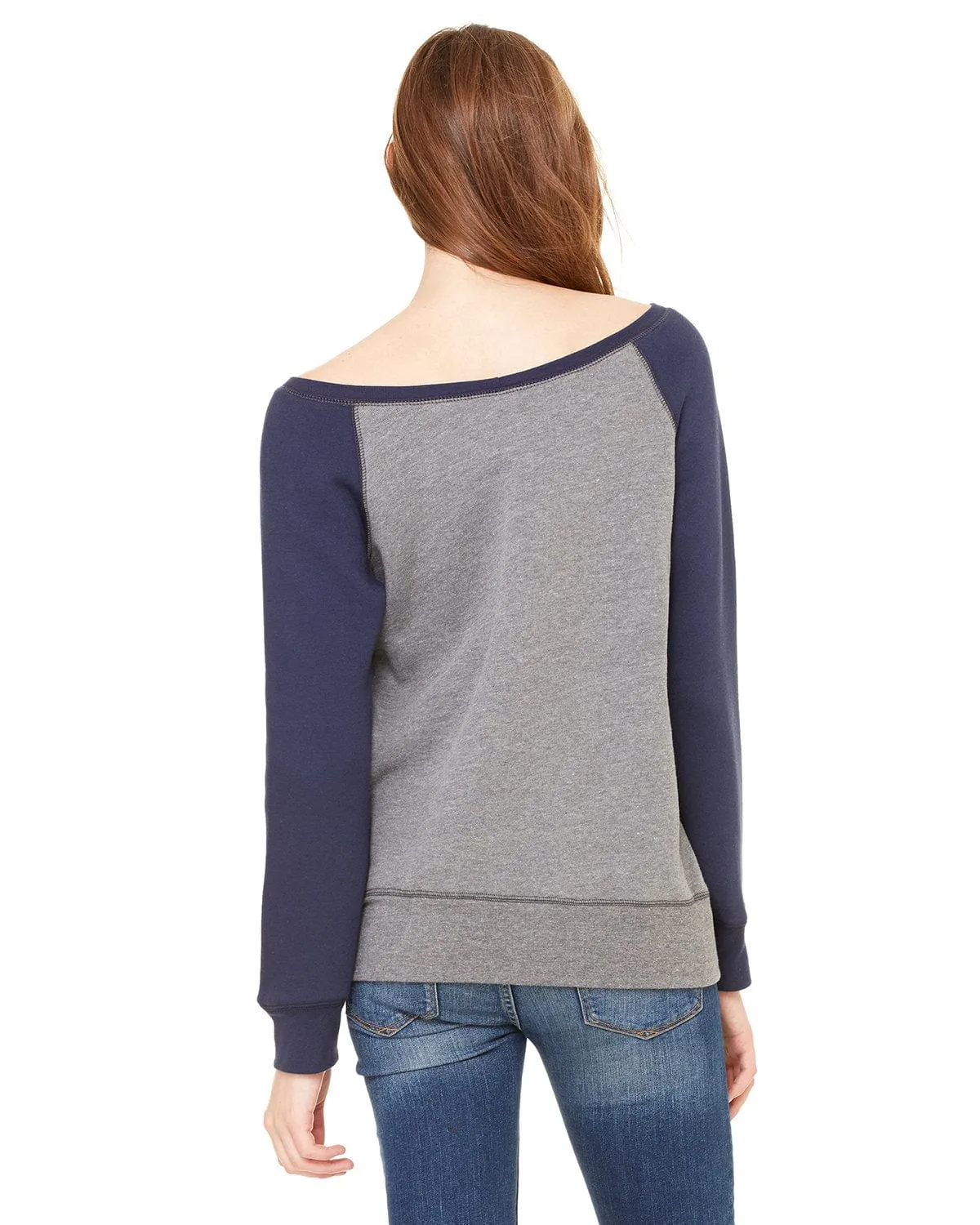 Bella Canvas Ladies Triblend Sponge Fleece Wide Neck Sweatshirt