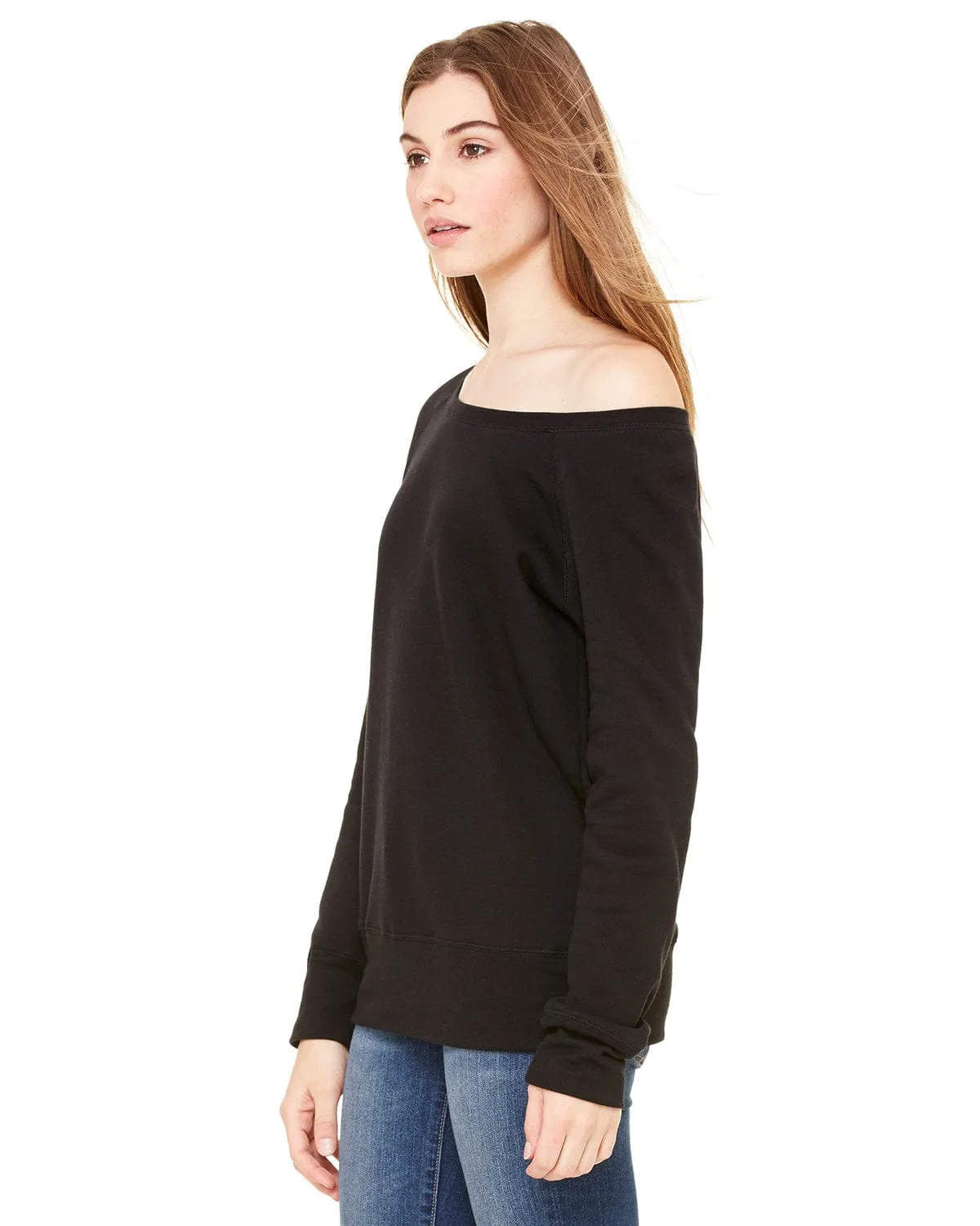 Bella Canvas Ladies Triblend Sponge Fleece Wide Neck Sweatshirt