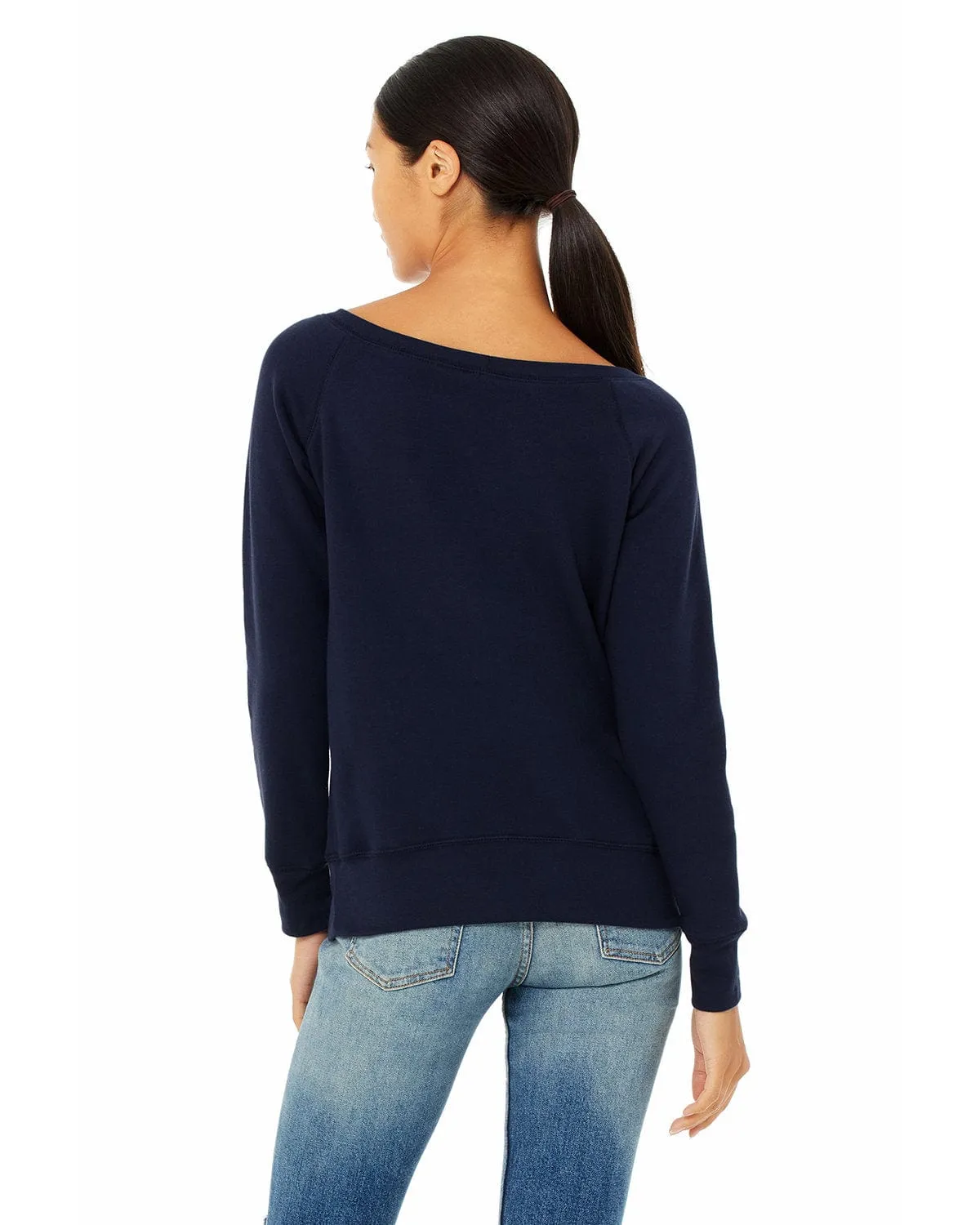 Bella Canvas Ladies Triblend Sponge Fleece Wide Neck Sweatshirt