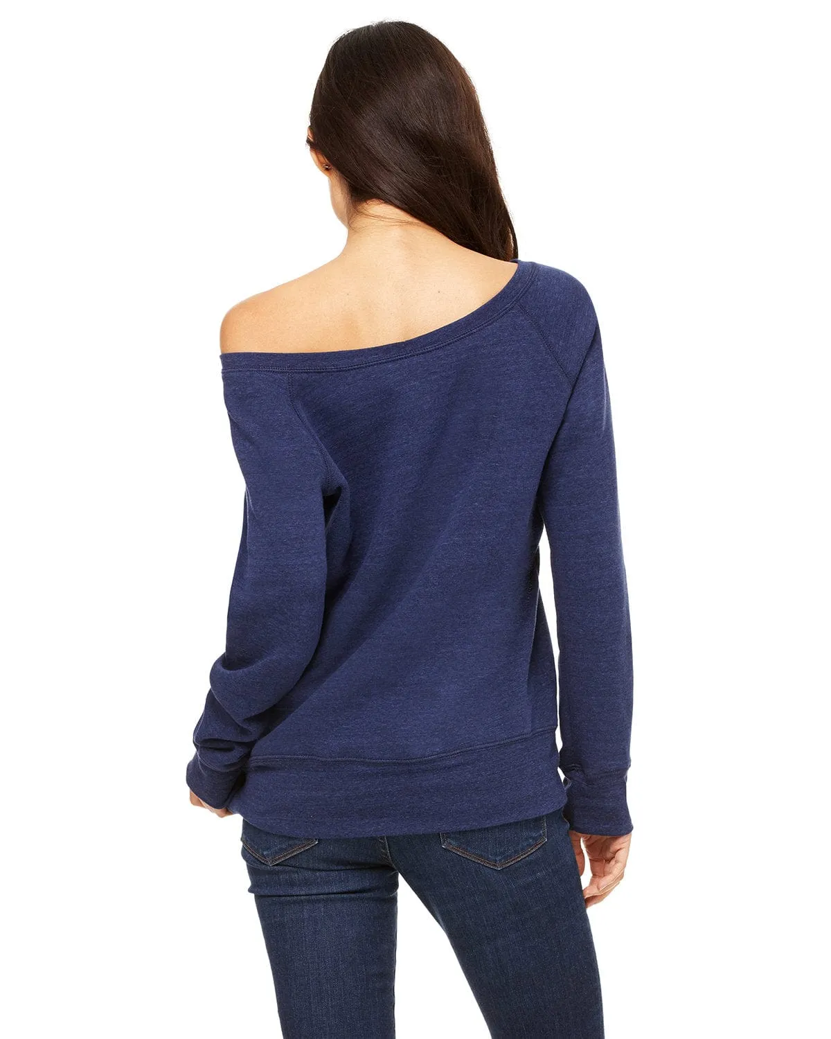 Bella Canvas Ladies Triblend Sponge Fleece Wide Neck Sweatshirt