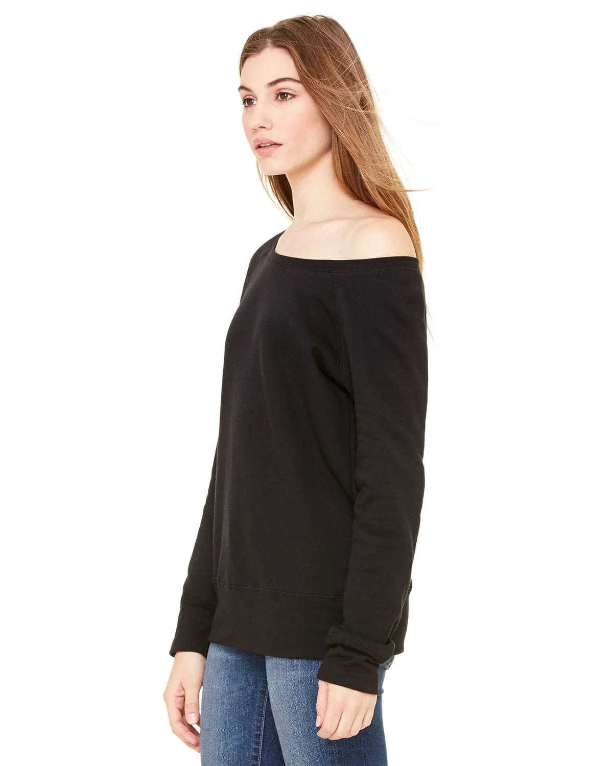Bella Canvas Ladies Triblend Sponge Fleece Wide Neck Sweatshirt