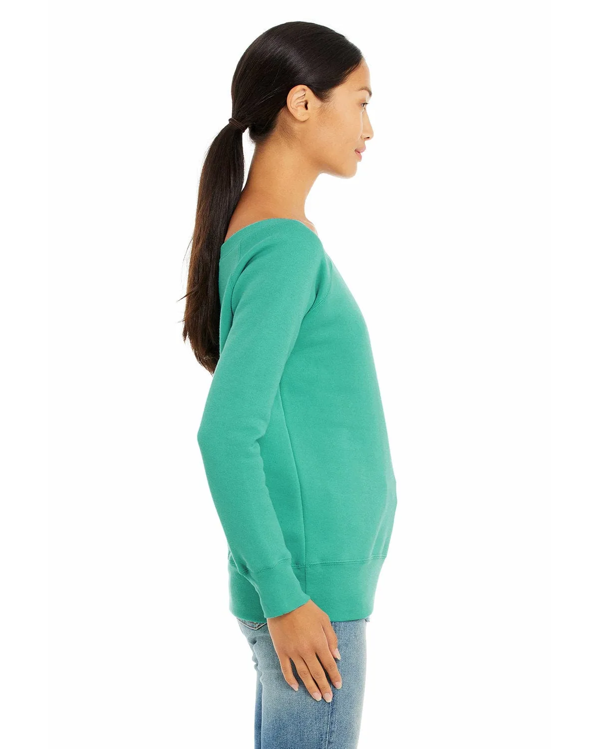 Bella Canvas Ladies Triblend Sponge Fleece Wide Neck Sweatshirt