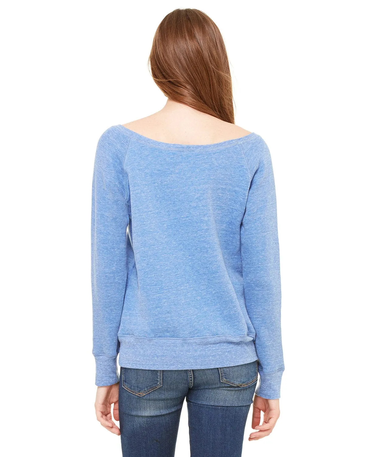 Bella Canvas Ladies Triblend Sponge Fleece Wide Neck Sweatshirt