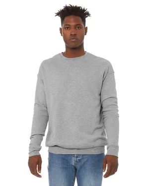 Bella Canvas Unisex Drop Shoulder Fleece Crewneck Sweatshirt | Athletic Heather