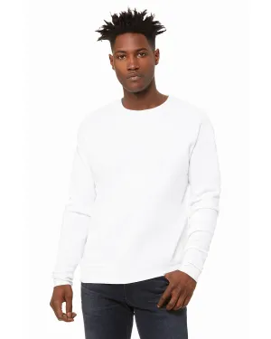 Bella Canvas Unisex Drop Shoulder Fleece Crewneck Sweatshirt | Dtg White