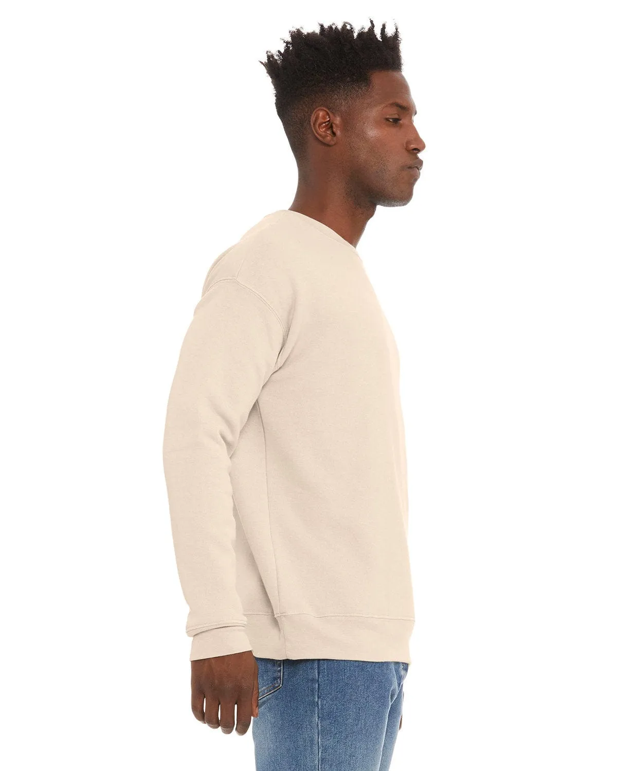 Bella Canvas Unisex Drop Shoulder Fleece Crewneck Sweatshirt | Heather Dust
