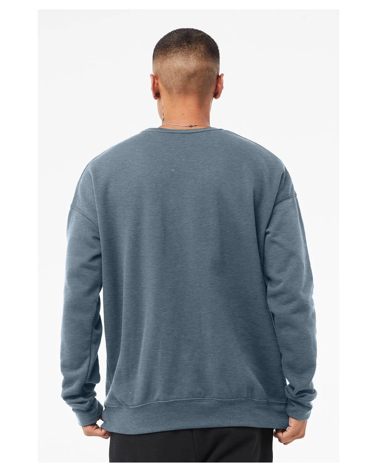 Bella Canvas Unisex Drop Shoulder Fleece Crewneck Sweatshirt | Heather Slate