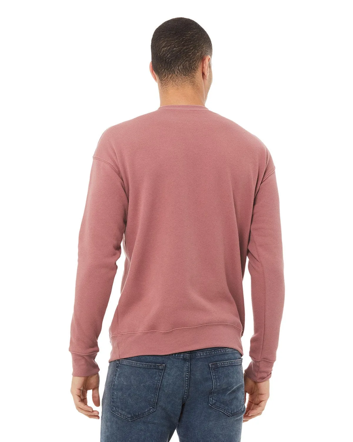 Bella Canvas Unisex Drop Shoulder Fleece Crewneck Sweatshirt | Mauve